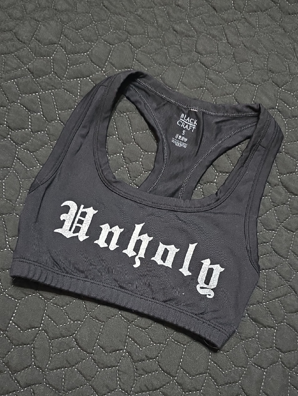 BlackCraft 'Unholy' Black Sports Bra